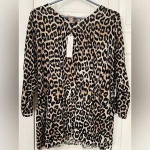 Chicos, size 2, brand new, leopard print womens top
